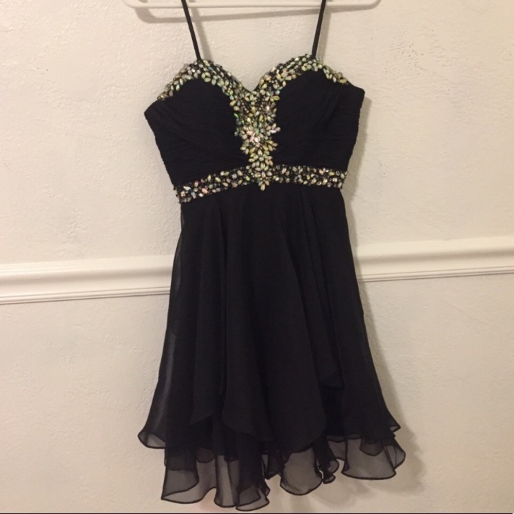 cinderella short black dress
